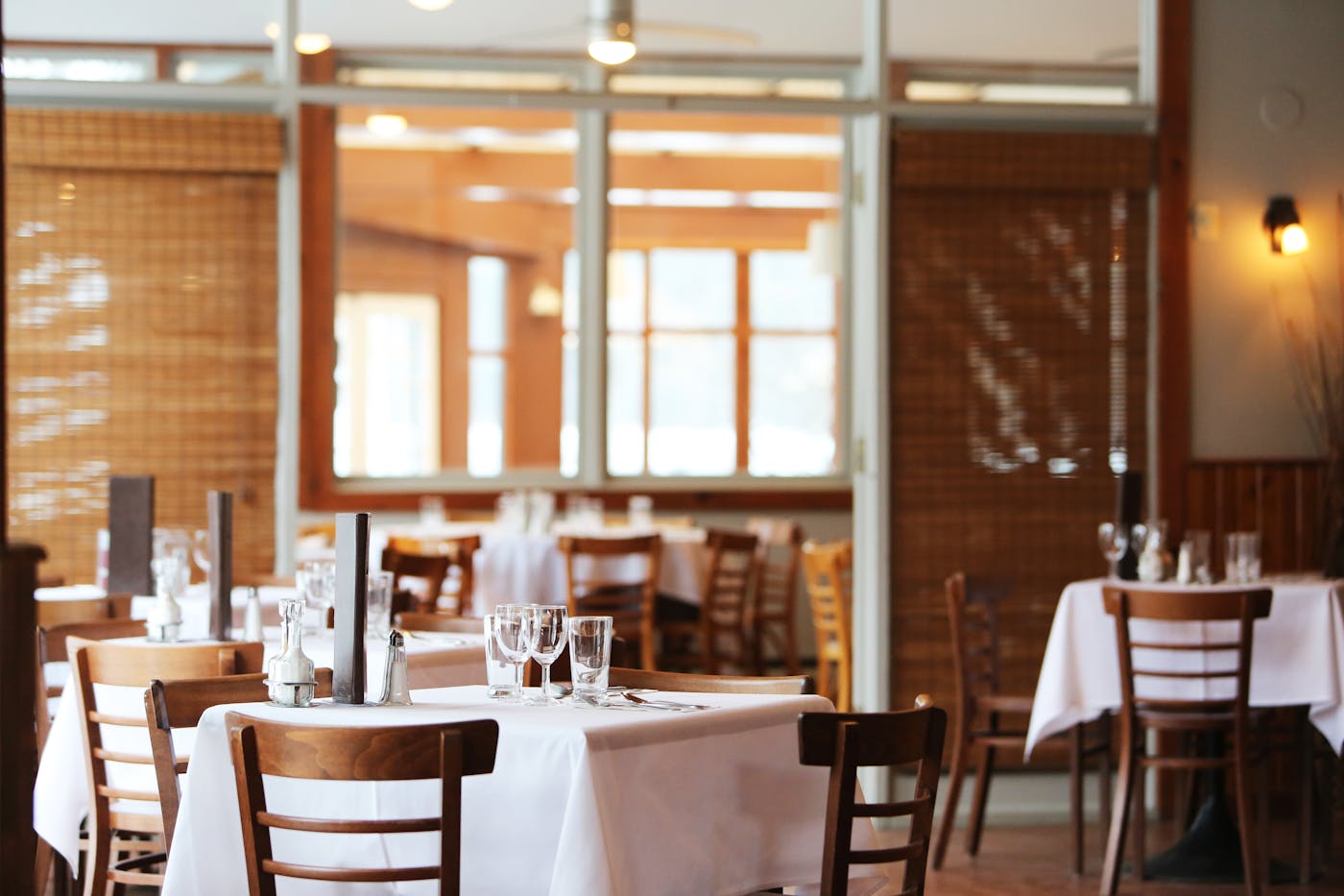 Restaurants &mdash; warm interior dining room